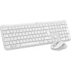 Image de Logitech MK950 Signature Slim   Ensemble clavier et souris sans fil Blanc Bluetooth & Logi Bolt