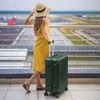 Image de ALIGHTUP - Valise de Voyage Valise Rigide Trolley à 4 Roulettes et Serrure - Vert75*48*28cm