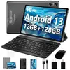 Image de Tablette tactile 10.1 pouces 12go+128go octa-core 5g wifi type-c 8000mah avec clavier souris casque utilisation au bureau et maison