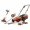 Image de Pack Tondeuse BRUSHLESS 20V 33cm de coupe + coupe-bordures + taille-haies - DUAL POWER POWDPGBOX25A - 2 batteries 20V 3Ah + chargeur