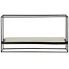 Image de Etagere Murale 1 niveau en marbre blanc - L 65cm - Noir - 65 cm X 15.5 cm X 35 cm - CALICOSY