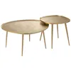 Image de Lot de 2 Tables Basses Vinta 72cm Or