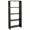 Image de Bibliothèque 4 Niveaux en Bois Teck 190cm Noir