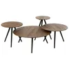 Image de Lot de 4 Tables Basses en Bois Teck 70cm Naturel
