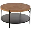 Image de Table basse ronde 80x80x455 cm naturel et noir