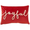 Image de Coussin Déco en Velours Joyful 30x45cm Rouge
