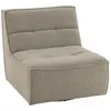 Image de Fauteuil pivotant carré en tissu bouclette Taupe 97x83x83 cm