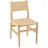 Image de Chaise salle à manger en bois de hêtre et corde Naturel 50x46x87 cm