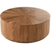 Image de Table basse ronde bois dacacia Naturel 90x90x35 cm