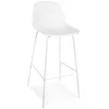 Image de Tabouret de bar design - ALTEREGO - LOKI -Blanc - Plastique - 48x49x106 cm