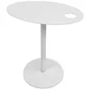 Image de Table dAppoint Ovale en Métal Melisa 45cm Blanc