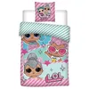 Image de LOL SURPRISE - Parure de Lit Enfant Coton Bio Housse de couette 140x200 cm une Taie d oreiller 65x65 cm