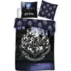 Image de Parure de lit enfant Harry Potter - Microfibre - Bleu - Housse de couette 140x200cm et taie 63x63cm