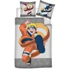 Image de Naruto Shippuden Parure de Lit Enfant 100% Coton Imprimée Réversible Kick Housse de Couette 140x200 cm Taie d'Oreiller 65x65 cm