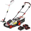 Image de Tondeuse et coupe bordures - ELEM GARDEN TECHNIC - 20V max - 2 batteries - Largeur de coupe 33cm - Silencieuse