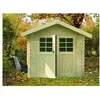 Image de Abri de jardin en bois Lannion autoclave vert 28 mm 298 x 298 m