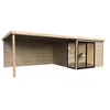Image de Abri de jardin Sagres 3036 x 3036 mm + auvent 3948 mm ? 28 mm