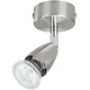 Image de Spot mural led gu10 3w 230 lumens acier brossé