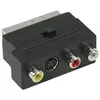 Image de VALUELINE Adaptateur péritel Commutable PERITEL Mâle - S-Vidéo femelle + 3x RCA femelle Noir