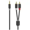 Image de Câble Audio Stéréo - ALPEXE - 733 - 35 mm Mâle - 2x RCA Mâles - 50 m - Anthracite