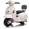 Image de Moto électrique enfant Vespa GTS blanche   1-3 ans 4 roues licence Piaggio siège simili cuir