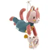 Image de Jeanne Le Chat - Peluche Nomade d activites - Rose et Vert - 26 cm