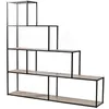 Image de CALICOSY - Bibliothèque 5 Niveaux Design Escalier - L160 x H157 cm - Colorado - Noir
