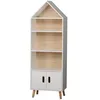 Image de Bibliothèque en forme de maison Dream en bois - Blanc/Beige - L 50 x l 30 x H 147cm