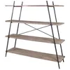 Image de Urban Living - Bibliothèque 4 étagères Country side - H. 170 cm - Bois et Noir