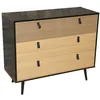 Image de Urban Living - Commode contemporaine effet bois Chelsea - L. 98 x H. 82 cm - Noir