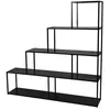 Image de Bibliothèque en escalier Madison - Noir - L 160 x l 30 x H 157 cm