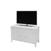 Image de Meuble TV en métal Industriel White - Blanc - L 100 x l 40 x H 53 cm