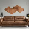 Image de 12 stickers miroirs hexagonaux rose or - Autocollants stickers adhésifs effet miroir