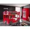 Image de Lit bus enfant avec LED 90x200 cm - Rouge - FUN