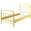 Image de Lit enfant jaune en métal - VIPACK - 90x200cm - Sommier inclus - Style enfant
