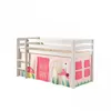 Image de Lit mi-hauteur Charlotte en pin massif avec tente de lit Spring - Vipack