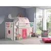 Image de Lit Mi-Hauteur pour Enfant - Vipack Pino - Blanc - Couchage 90x200 avec Sommier et Accessoires