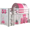 Image de Pack - Lit Enfant Surélevé Tente 3 Pochettes & Tunnel Pino Princesse Blanc