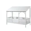 Image de Lit cabane MALIA 90x200cm avec toit blanc + Sommier + Matelas - Vipack