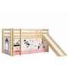 Image de Lit Enfant Surélevé Avec Toboggan Pino Princesse Sophie 90x200cm Naturel
