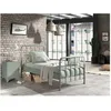 Image de Lit et chevet 90x200 vert Bronxx - VIPACK - Metal