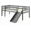 Image de Lit Enfant Surélevé & Toboggan Pino 90x200cm Gris