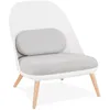 Image de Fauteuil design - ALTEREGO - TICOS -Blanc Gris - Plastique Textile - 74x66x76 cm