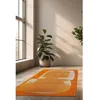 Image de Tapis - Collection Poum Poum Beneffito - Orange Cocktail - Tapis dintérieur moderne et doux - Rectangulaire - 140 x 200 cm