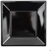 Image de Lot de 12 petites Assiettes carrées plastique 18cm Noir
