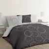 Image de VISION Parure de couette Lenny - 100% coton - 1 housse de couette 140 x 200 cm + 1 taie 65 x 65 cm - Gris anthracite