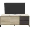 Image de Meuble TV 2 Portes 2 tiroirs Brook Style Industriel avec Effet Bois Vieilli Vintage