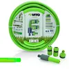 Image de Tuyau darrosage 15mm 10 m KIT PVC lance multi jet + 2 raccords + nez de robinet VITO