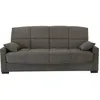 Image de Canapé clic clac 3 places - Taupe - Matelas 17 cm - L223 x P96 x H 103 cm - MEGAN