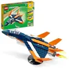 Image de LEGO® Creator 31126 L’Avion Supersonique Jouet 3 en 1 Hélicoptère Bateau Avion